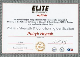 II Stopień Szkolenia National Certificate in Strength & Conditioning