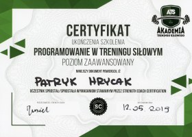 Programowanie w treningu siłowym- poziom zaawansowany